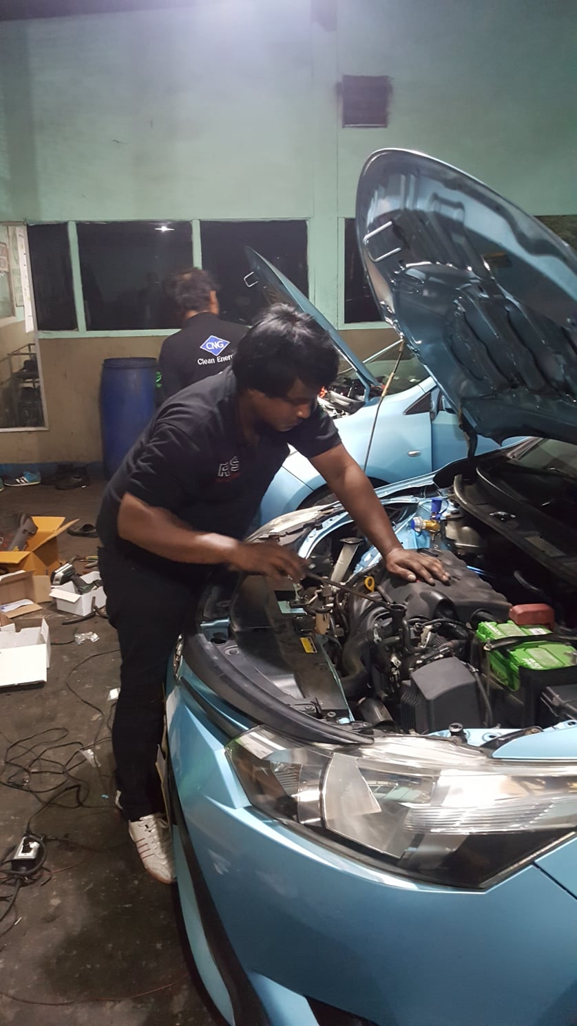 In 2017, Tiger Automotive Mechanics are converting 1,500 engine to use CNG in Indonesia 12
