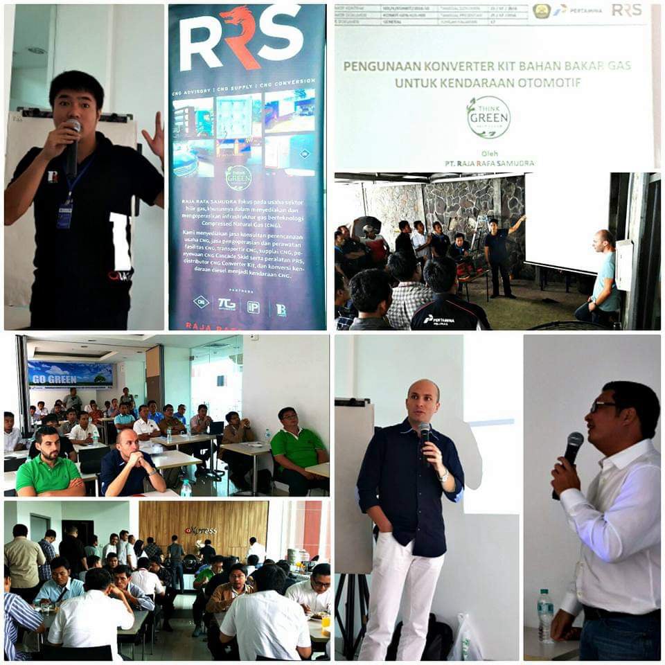 Tanadaj (CEO of Tiger Automotive) is presenting about the engine conversion project in place of Raja Rafa Samudra as Tiger Automotive is the one behind RRS Group success 2
